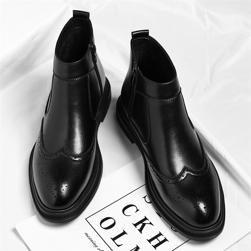 Men Formal Wear With Boots - Herfst Winter Dikke Zolen Heren Zakelijke
