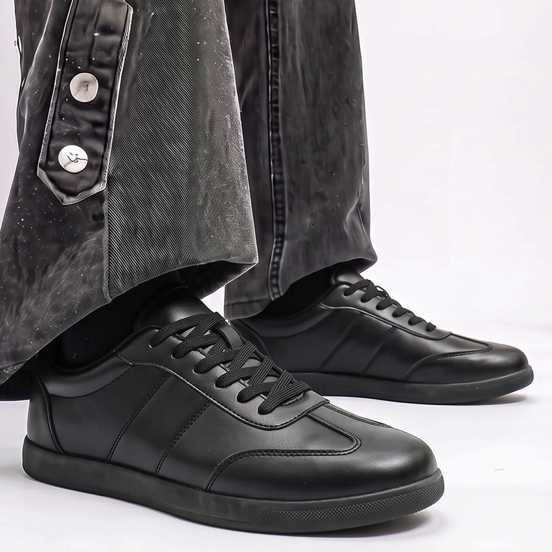 Men Formal Wear All Black - Veelzijdige herenschoenen van echt leer, zwarte