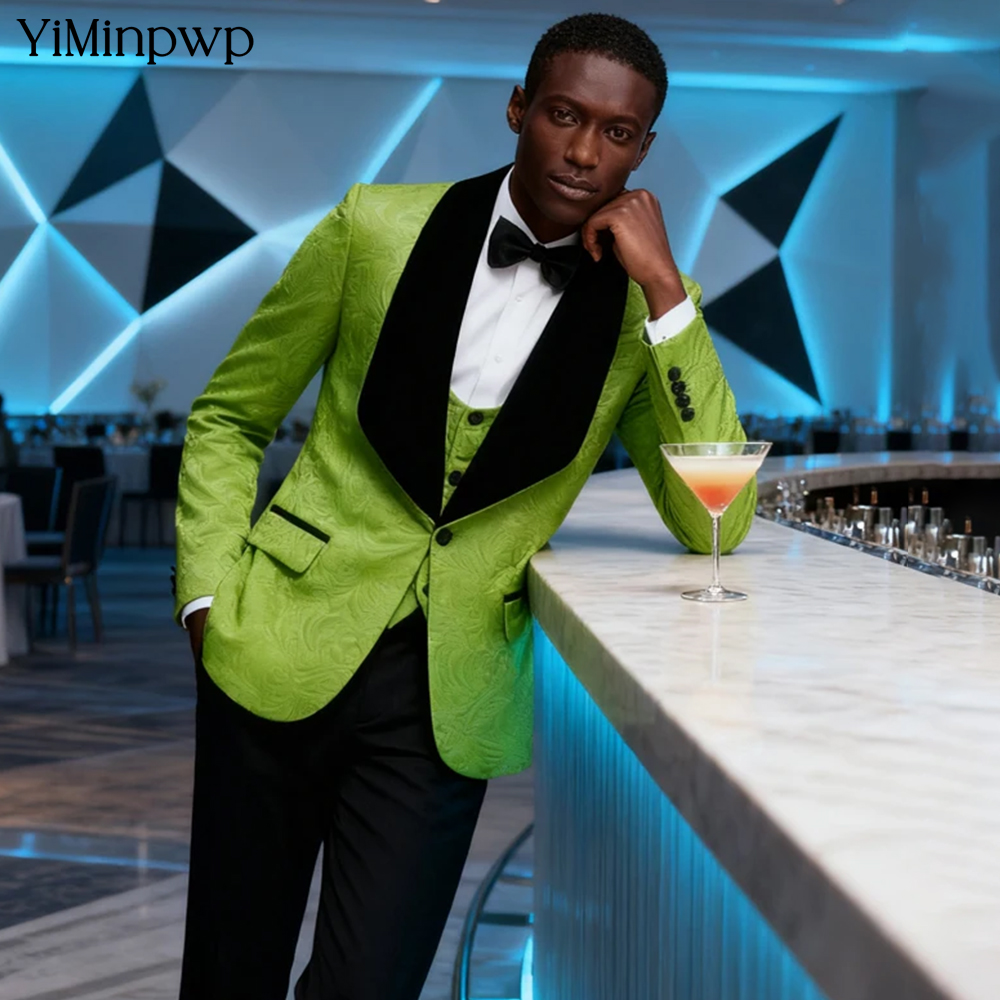 YiMinpwp Groene Jacquard Manne - Men Formal Wear Modern recensie en prijs