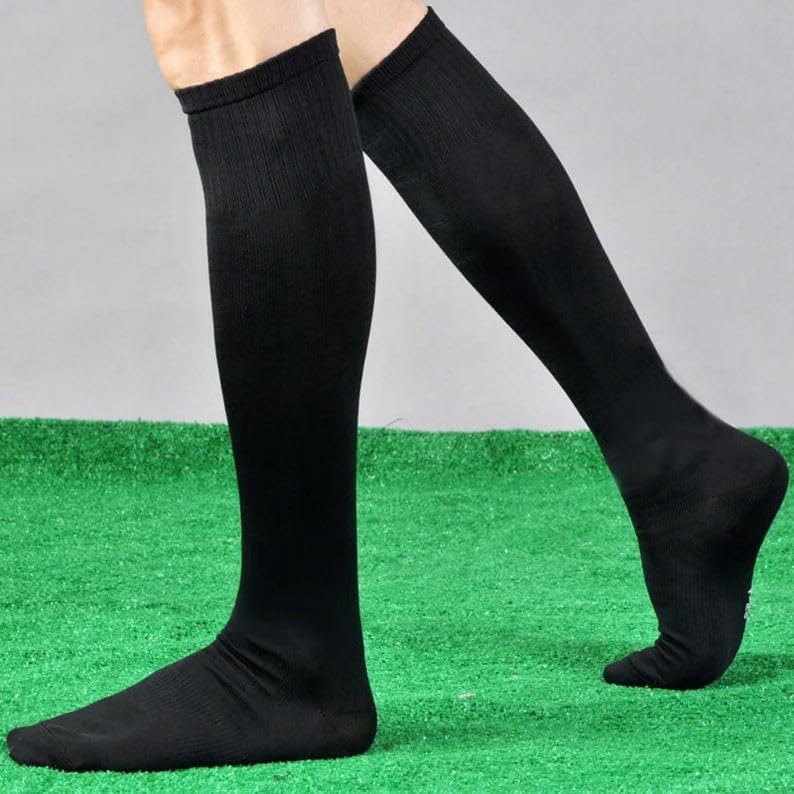 1 paar kniehoge katoenen voetb - Sock Garter Men recensie en prijs